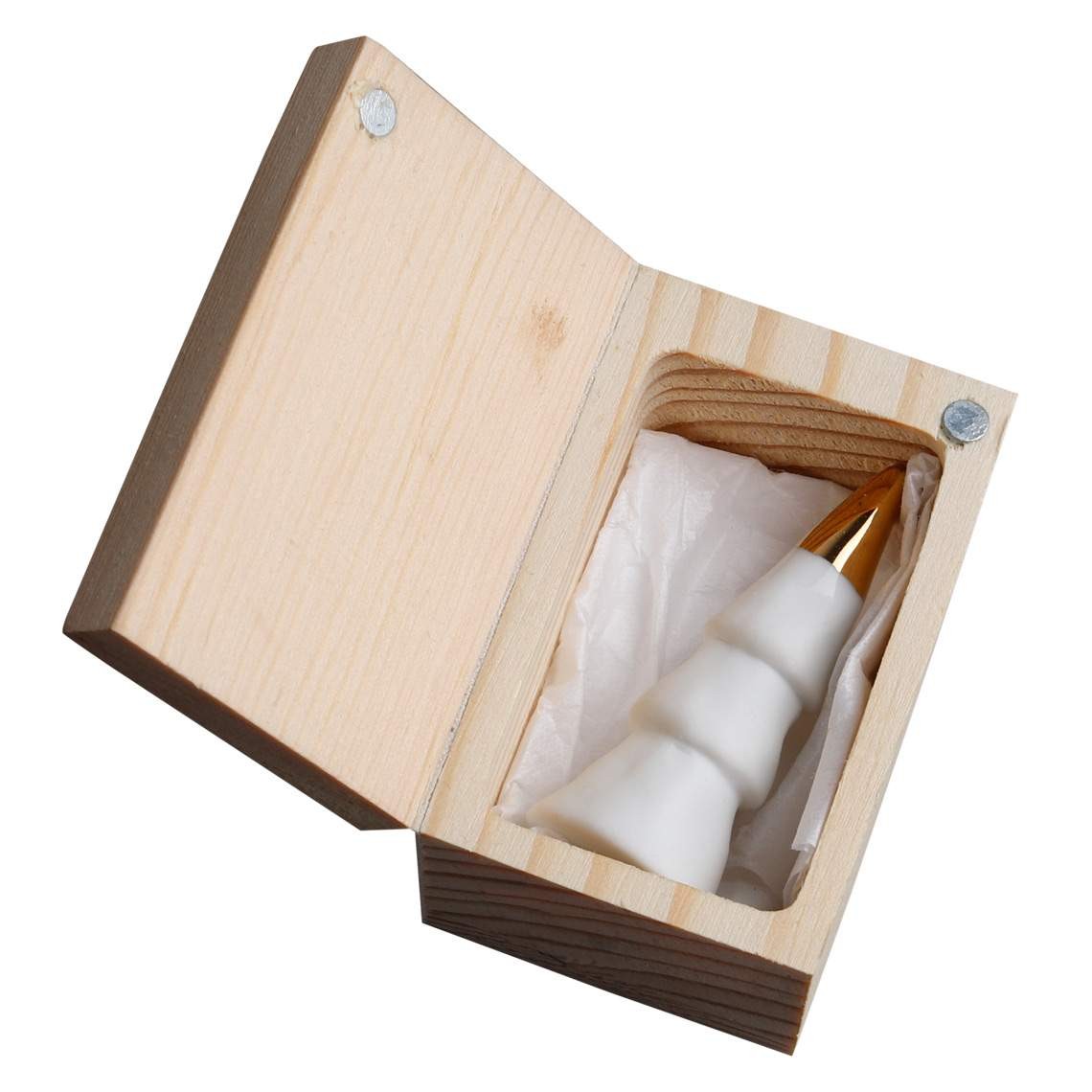 Décorations de Noël - Petit sapin en porcelaine avec sa boîte en bois - Räder