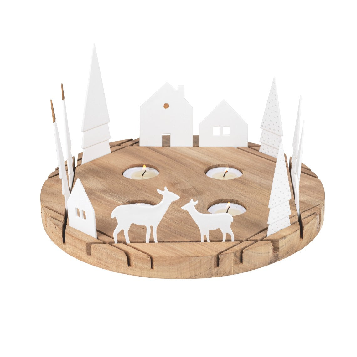 Décorations de Noël - Photophore avec support en bois | Little House - Räder