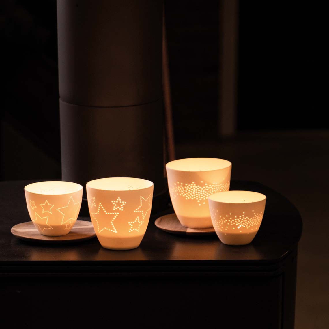 Décorations de Noël - Photophore en porcelaine | Starry Sky Small - Räder