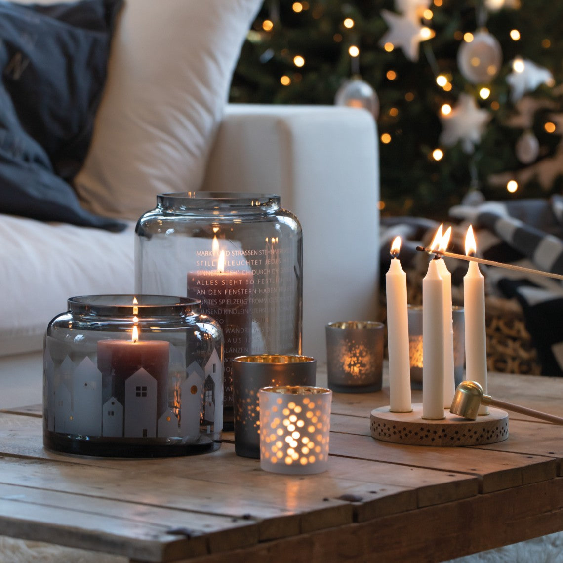 Décorations de Noël - Photophore en verre | Dots Small - Räder