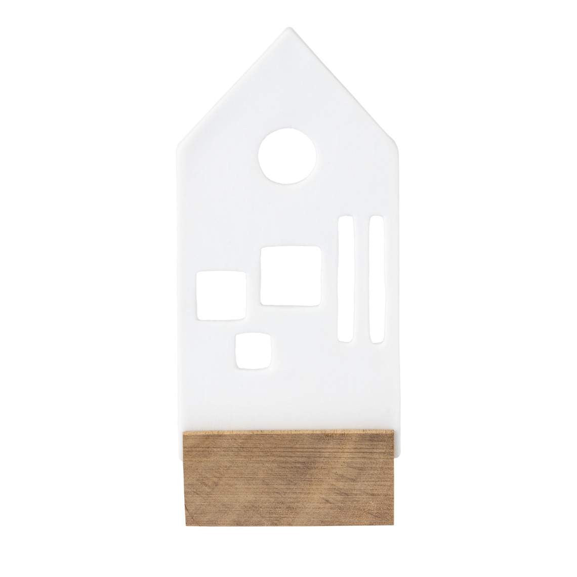 Décorations de Noël - Produit neuf | Photophore maison lumineuse avec support en bois - Räder | Remisé