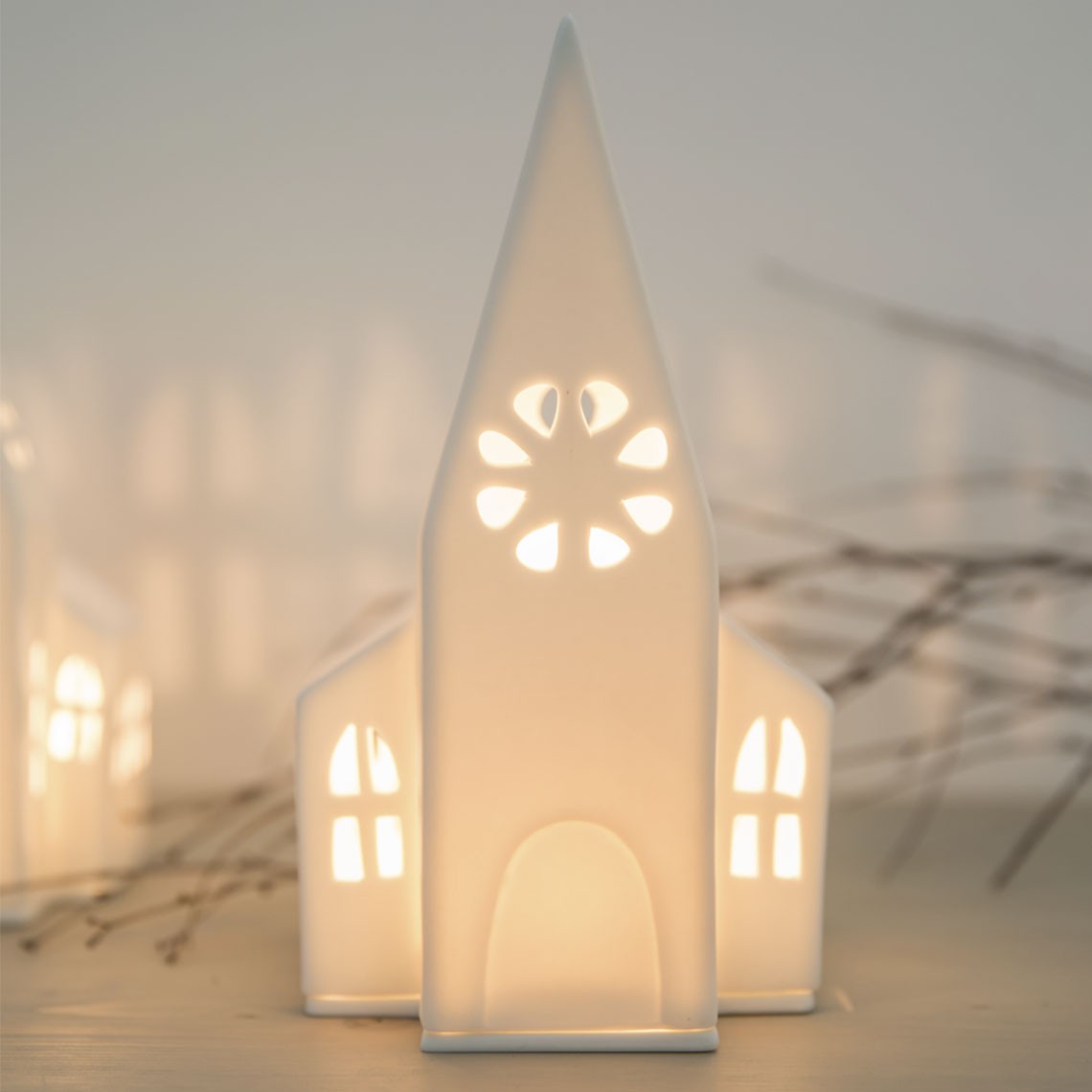 Décorations de Noël - Photophore maison lumineuse | Church - Räder