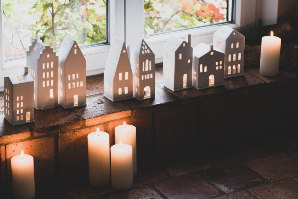 Décorations de Noël - Photophore maison lumineuse étoilée - Räder
