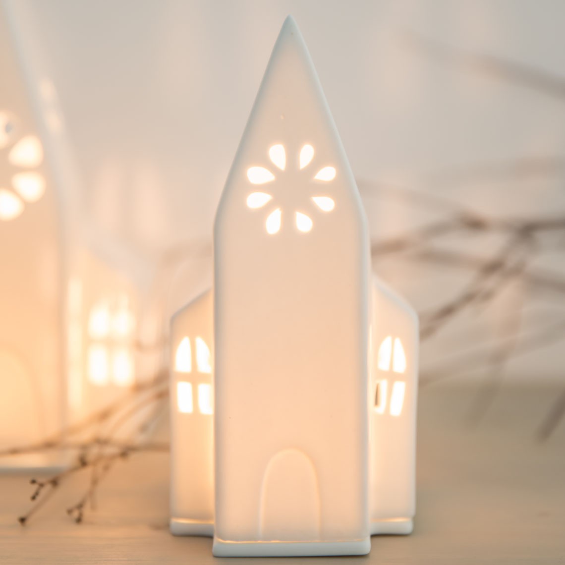 Décorations de Noël - Photophore maison lumineuse | Small Church - Räder