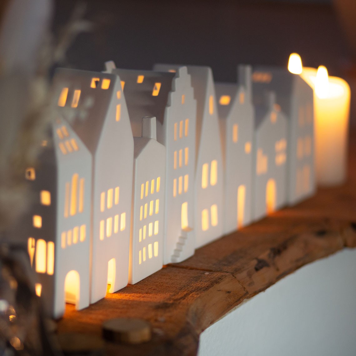 Décorations de Noël - Photophore maison lumineuse | Town Hall - Räder
