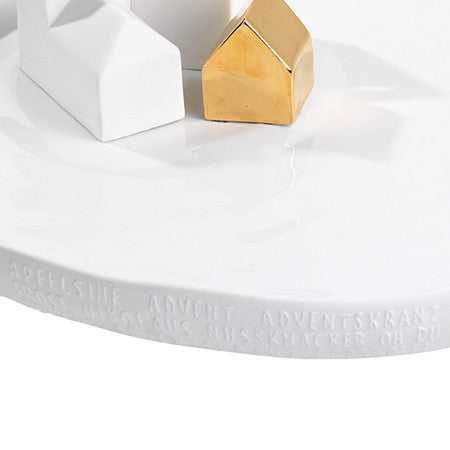 Décorations de Noël - Plat en porcelaine Häuser - Räder
