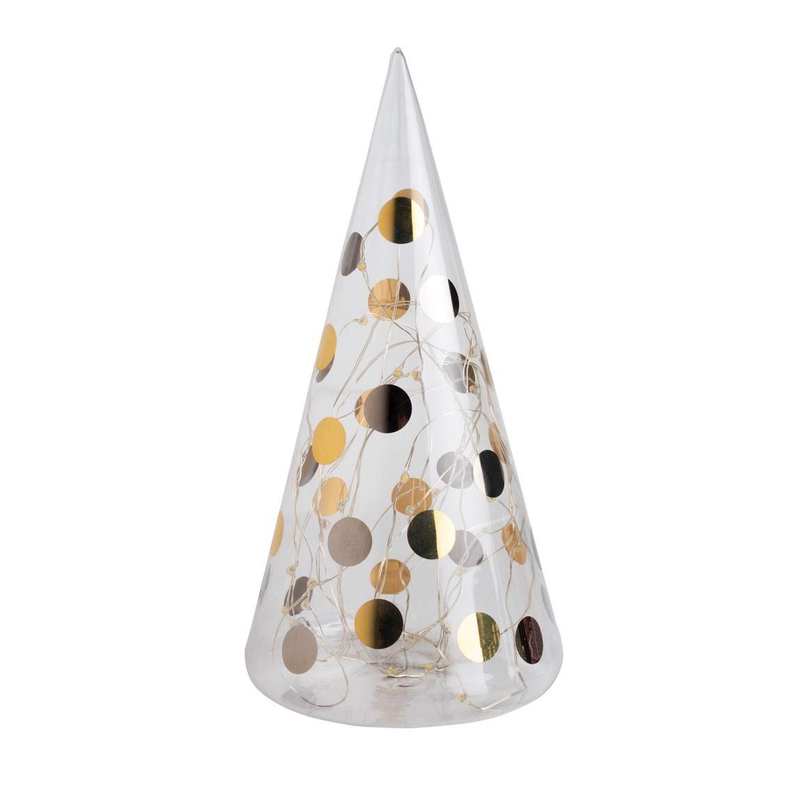 Décorations de Noël - Sapin en verre lumineux LED Dots - Räder