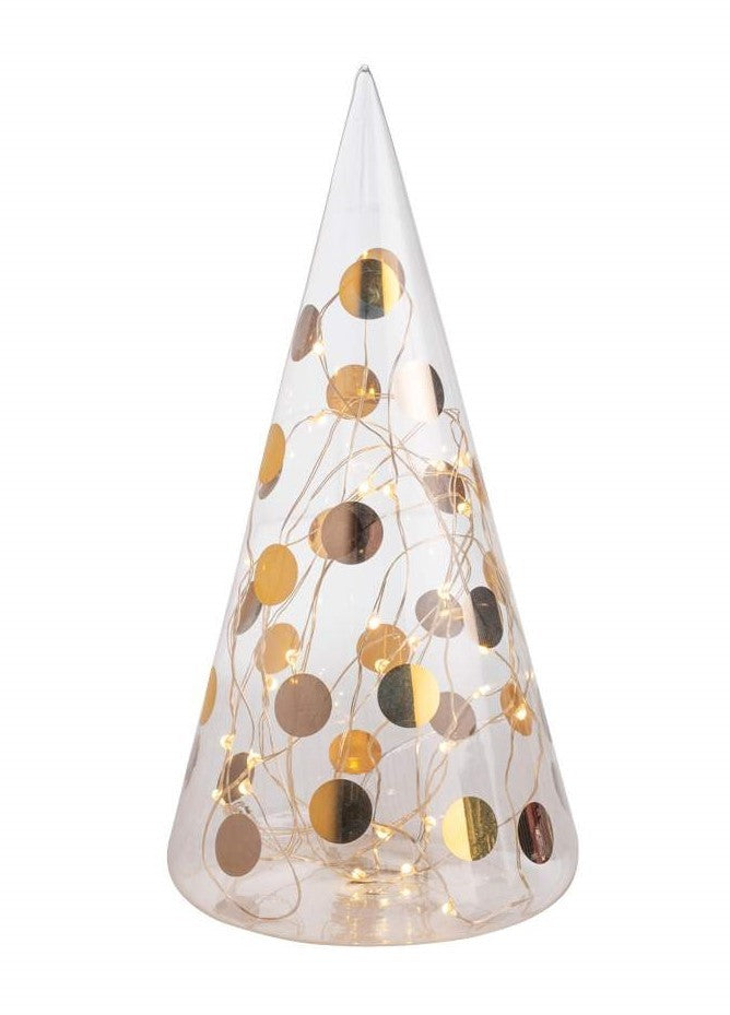 Décorations de Noël - Sapin en verre lumineux LED Dots - Räder