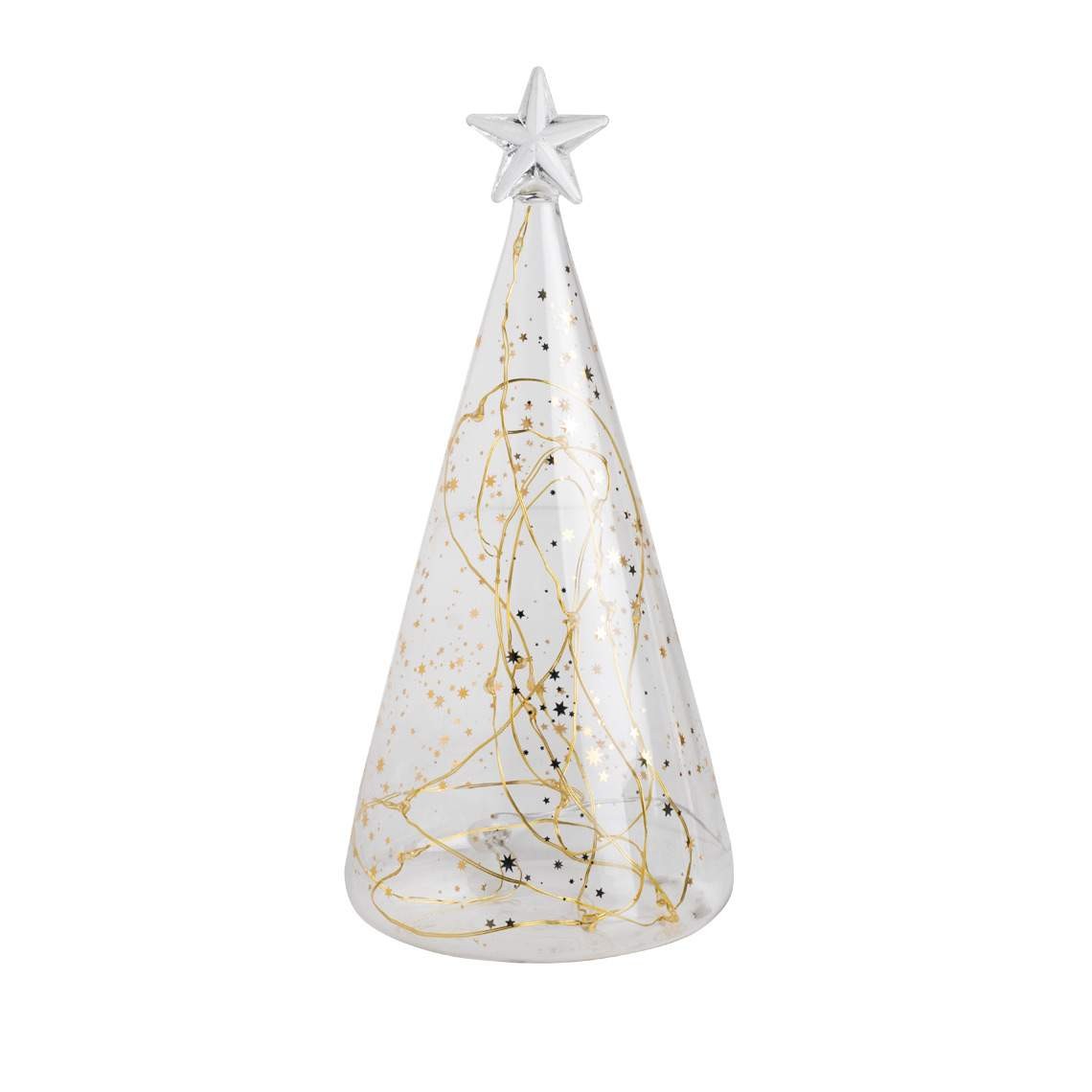 Décorations de Noël - Sapin en verre lumineux LED Star - Räder