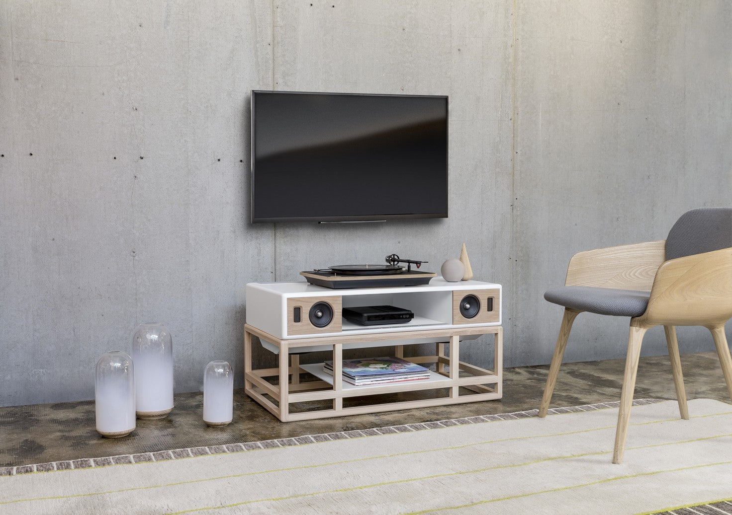 Enceintes - Enceinte meuble TV Bluetooth AP160 Chêne - La Boite Concept