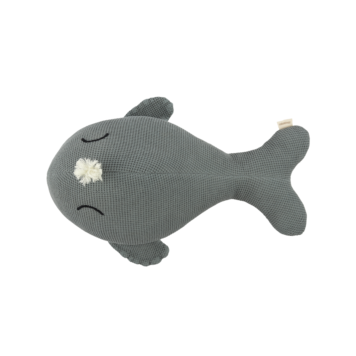 Enfants - Coussin brodé | Wabi-Sabi | Baleine - Nobodinoz