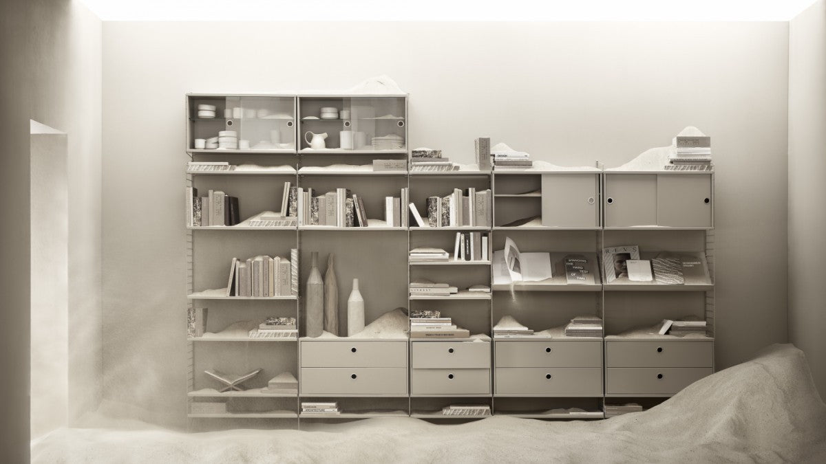 Étagères & bibliothèques - Montant mural String® H 50 x P 20 cm | Set de 2 - String Furniture