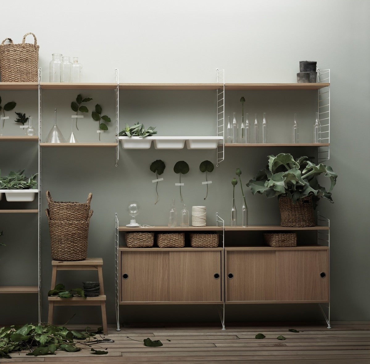 Étagères & bibliothèques - Montant mural String® H 50 x P 20 cm | Set de 2 - String Furniture