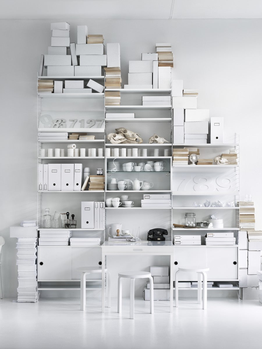 Étagères & bibliothèques - Montant mural String® H 50 x P 20 cm | Set de 2 - String Furniture