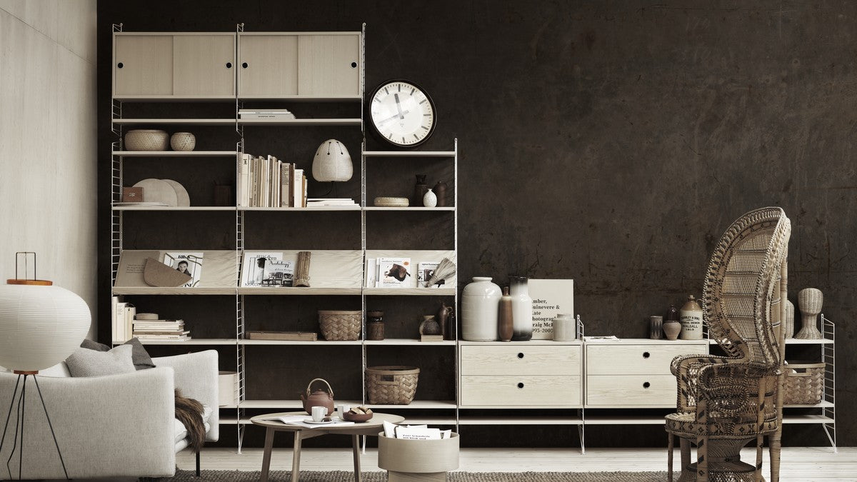 Étagères & bibliothèques - Montant mural String® H 50 x P 20 cm | Set de 2 - String Furniture