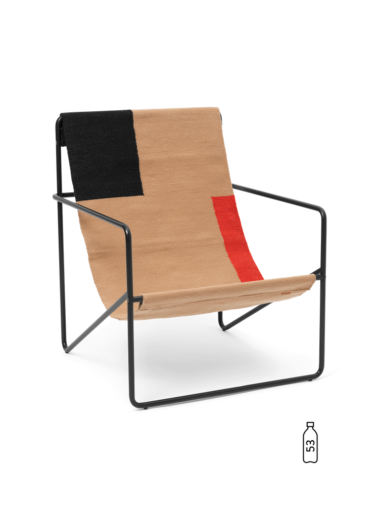 Fauteuils - Fauteuil | Desert | Black / Block - Ferm Living