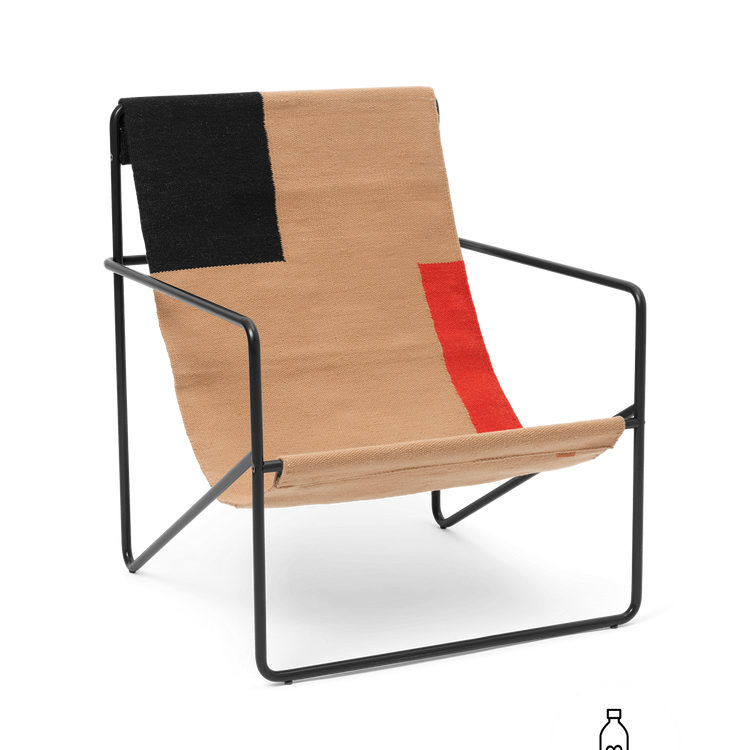 Fauteuils - Fauteuil | Desert | Black / Block - Ferm Living