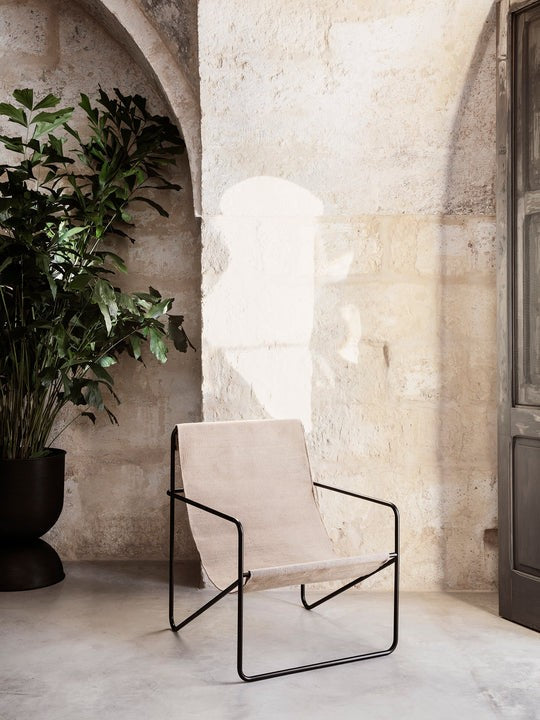 Fauteuils - Fauteuil | Desert | Black / Sand - Ferm Living