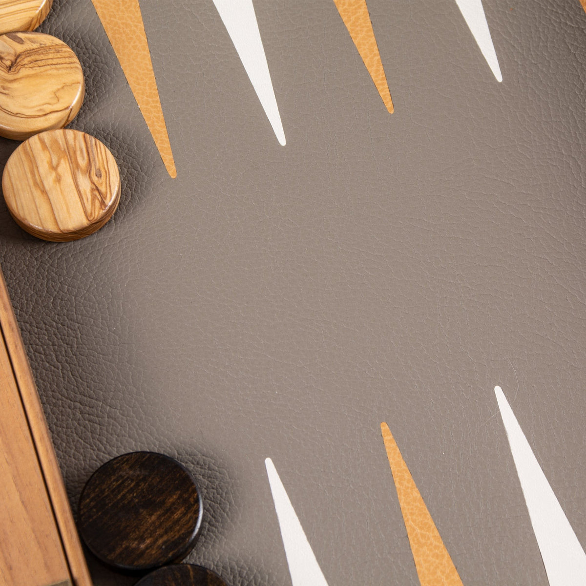 Jeux et loisirs - Backgammon | Grey Beige Ostrich Tote | Large - Manopoulos