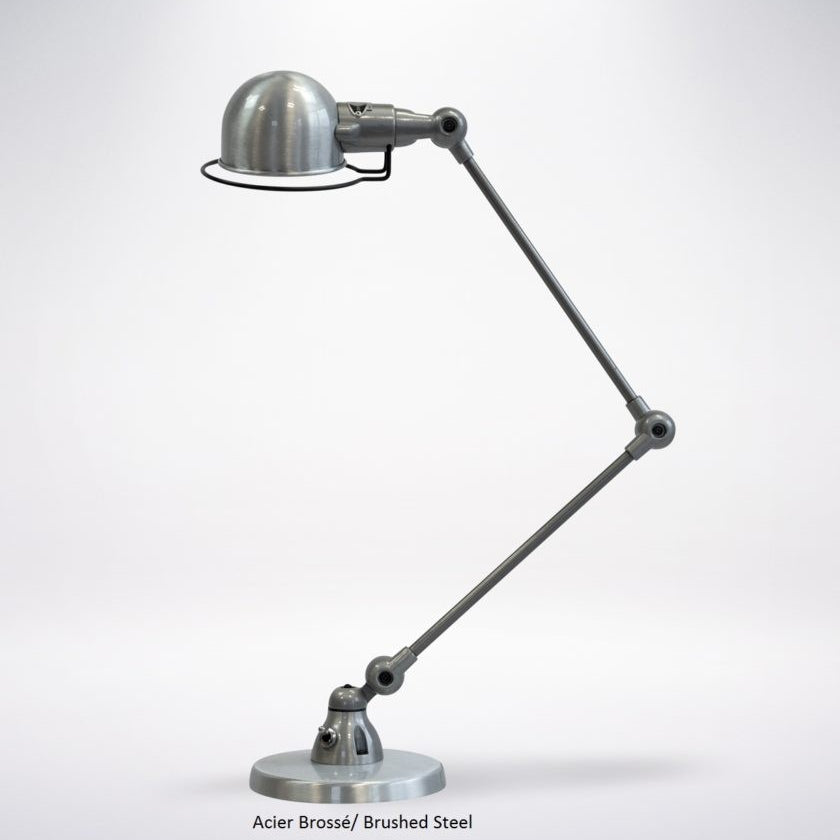 Lampes à poser - Lampe de bureau Signal 2 bras | Acier brossé - Jieldé