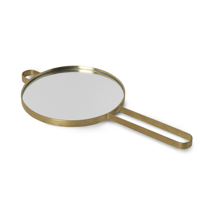 Miroirs - Miroir à main en laiton Poise - Ferm Living