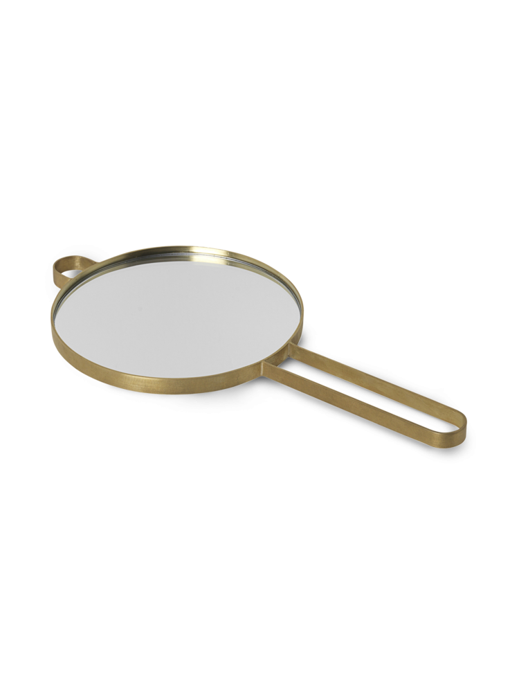 Miroirs - Miroir à main en laiton Poise - Ferm Living