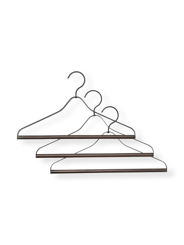 Portemanteaux & patères - Cintre en bois et acier | Set de 3 - Ferm Living