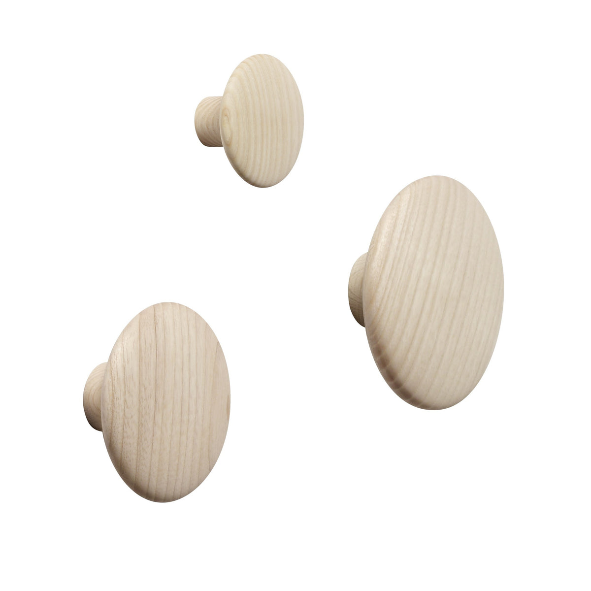 Portemanteaux & patères - Patère Large | The Dots Wood | Ø 17 cm - Muuto