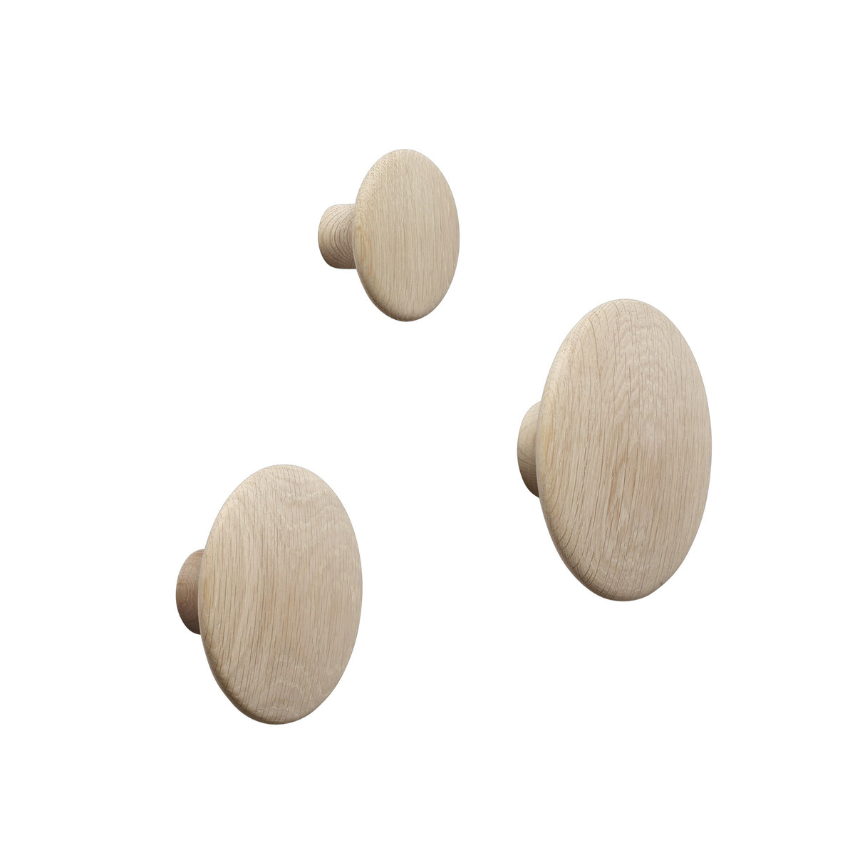 Portemanteaux & patères - Patère Small | The Dots Wood | Ø 9 cm - Muuto