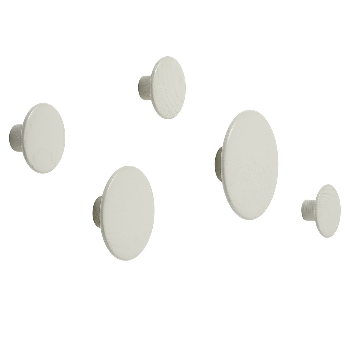 Portemanteaux & patères - Patère | The Dots Wood | Set de 5 - Muuto