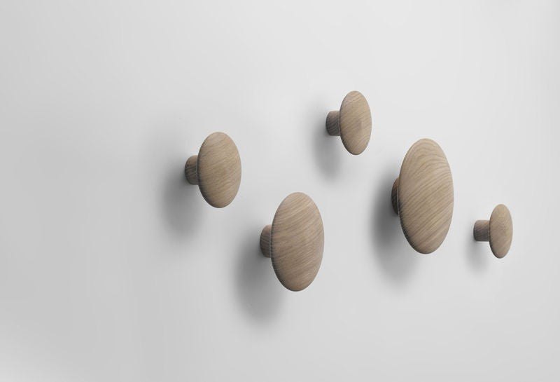 Portemanteaux & patères - Patère | The Dots Wood | Set de 5 - Muuto