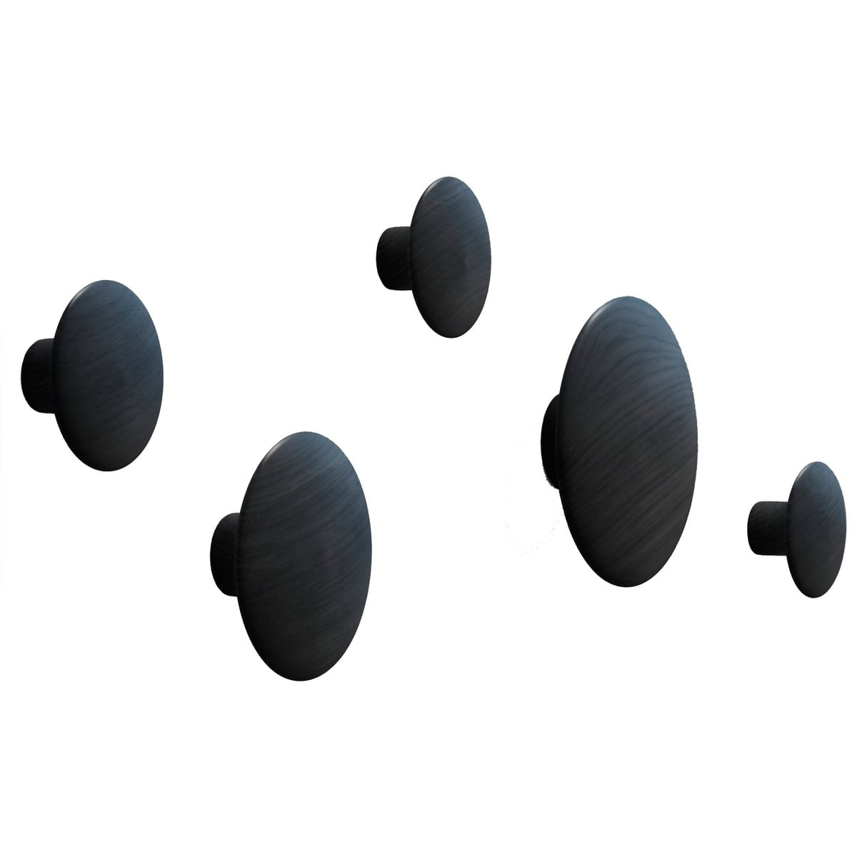 Portemanteaux & patères - Patère | The Dots Wood | Set de 5 - Muuto