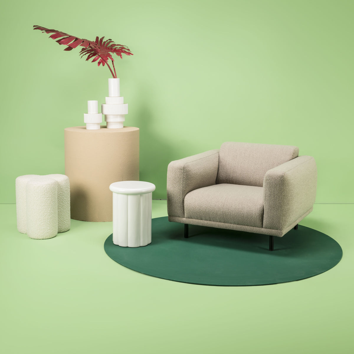 Poufs - Pouf trèfle Clover Boucle - Pols Potten