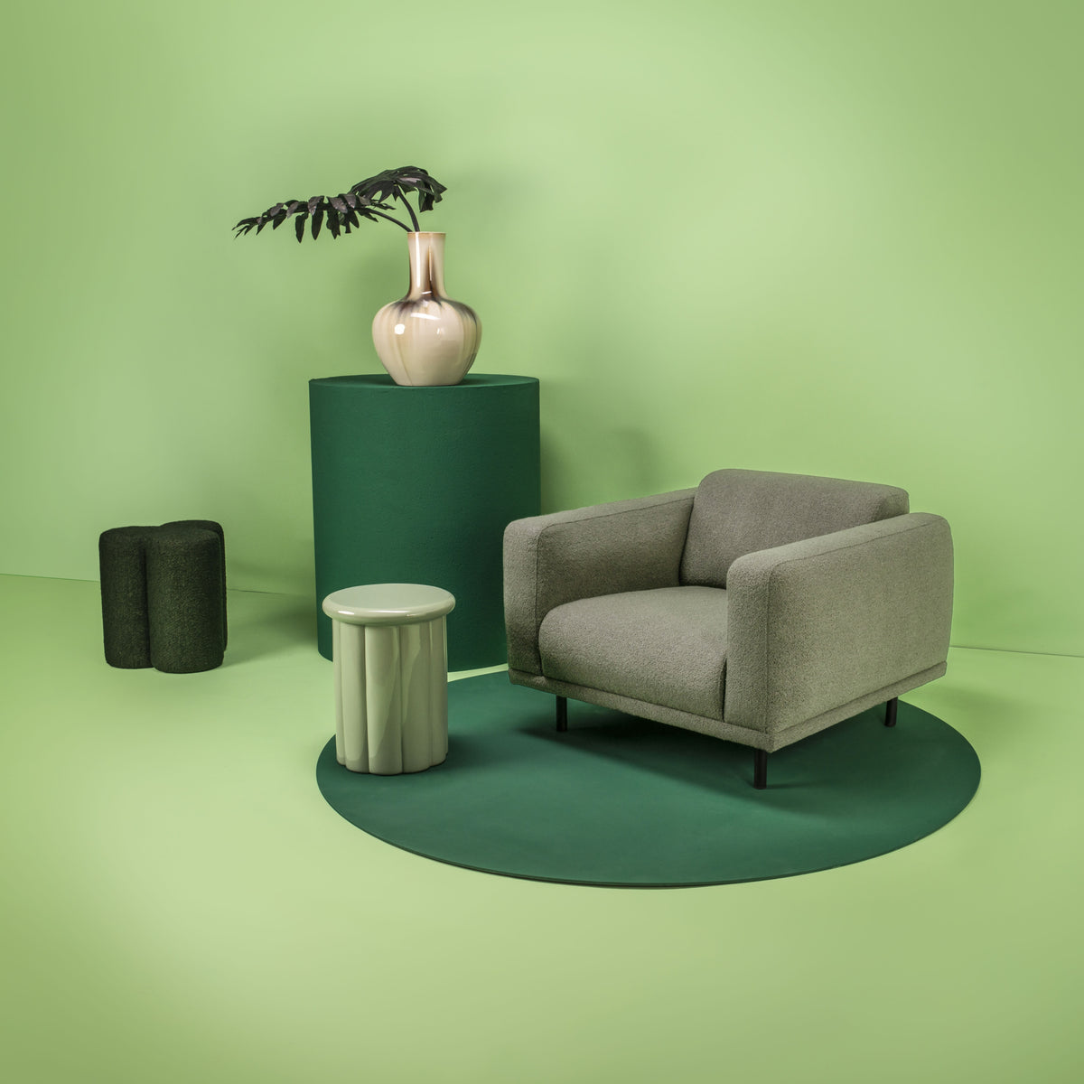 Poufs - Pouf trèfle Clover Boucle - Pols Potten