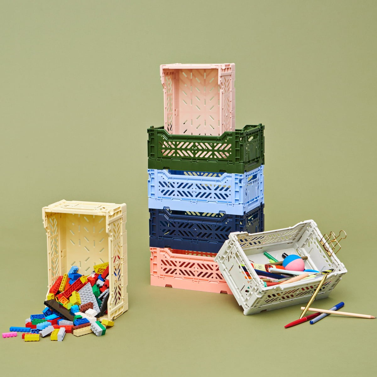 Rangements - Panier Colour Crate M | Light Yellow - Hay