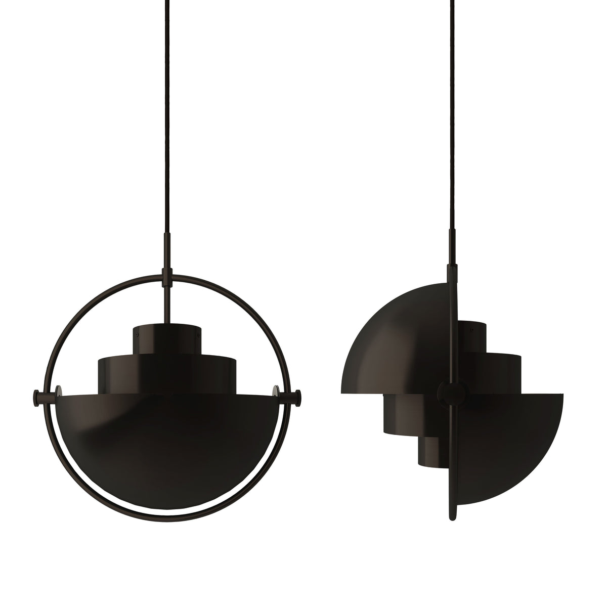 Suspensions - Suspension Multi-Lite Large Black Brass - Gubi