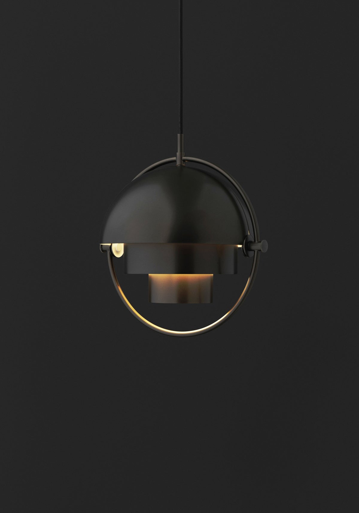 Suspensions - Suspension Multi-Lite Large Black Brass - Gubi