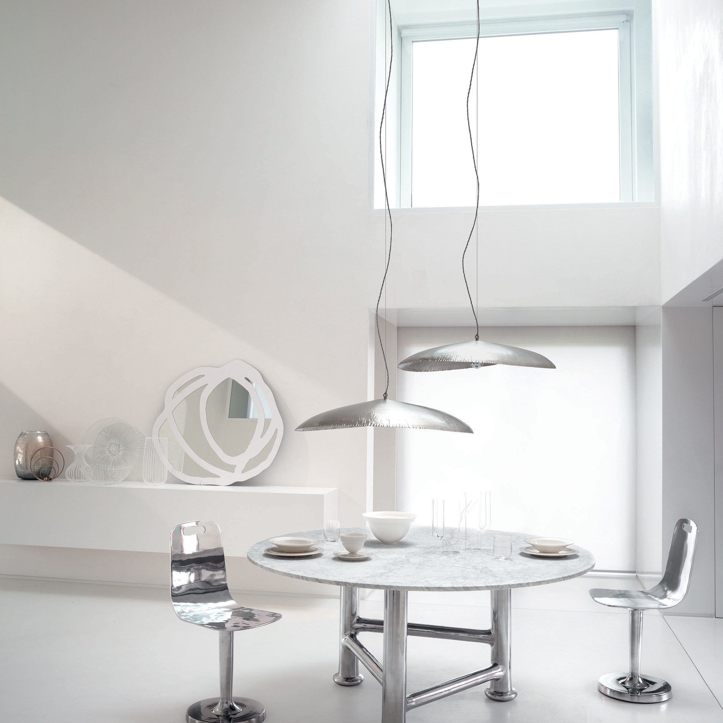Suspensions - Suspension | Silver 95 | L 80 cm - Gervasoni