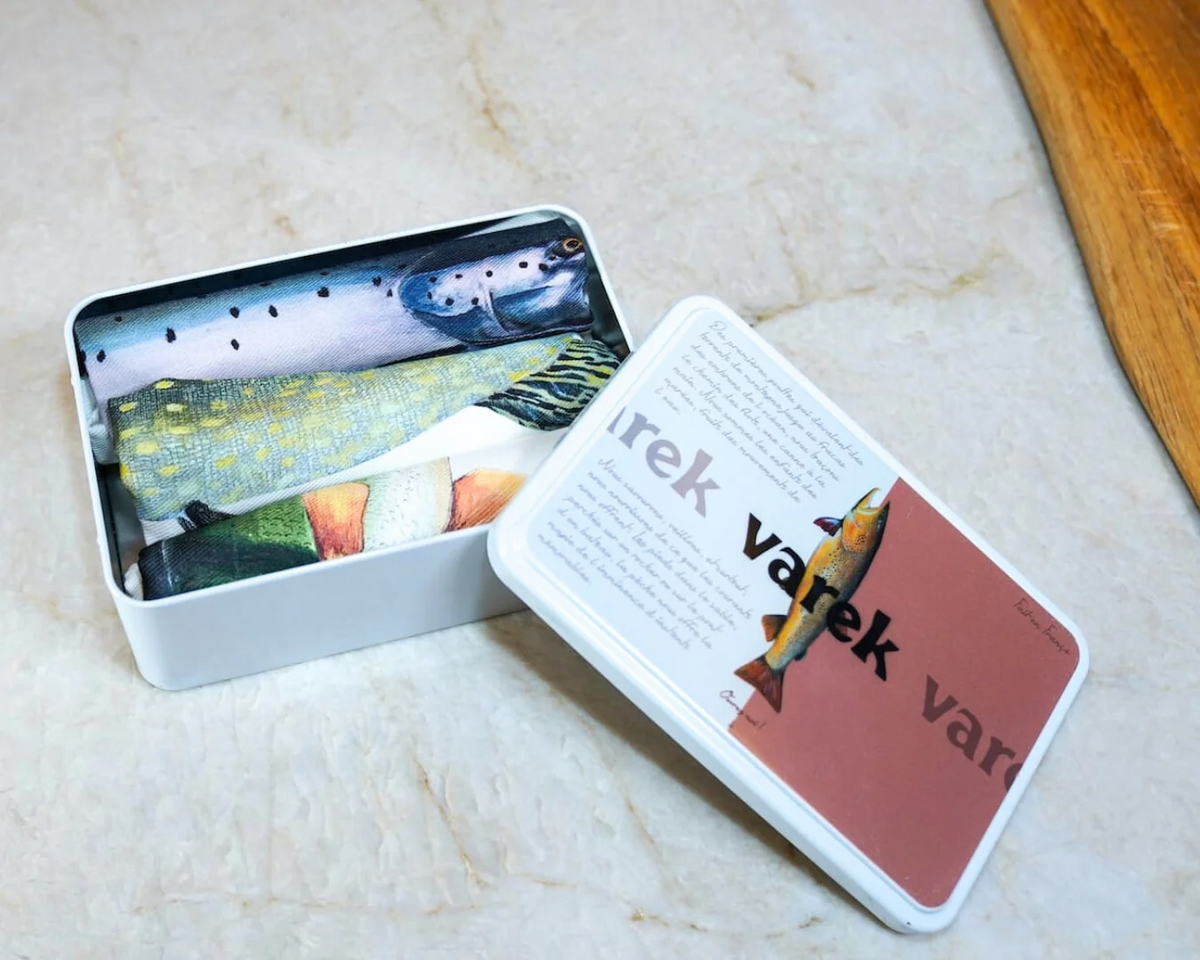 Table & Cuisine - Lot de 3 Torchons | Les poissons d'eau douce - Varek Illustrations