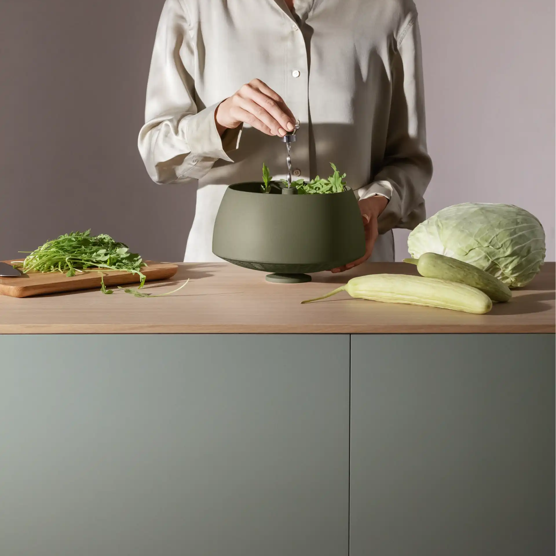 Table & Cuisine - Passoire essoreuse salade - Green Tool - Eva Solo