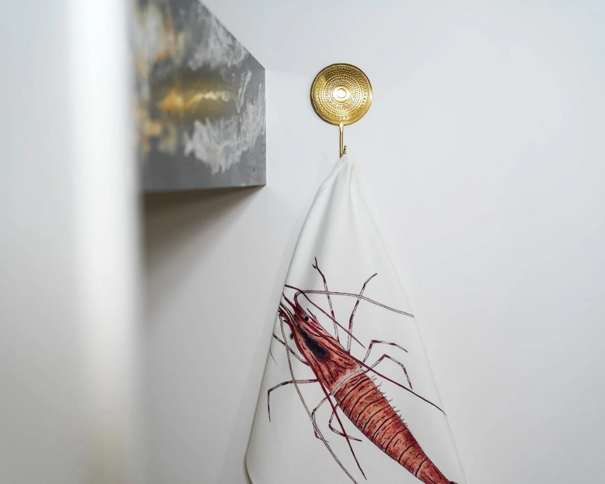 Table & Cuisine - Torchon | La Crevette - Varek Illustrations