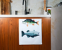 Table & Cuisine - Torchon | Les Carnassiers d'eau douce - Varek Illustrations