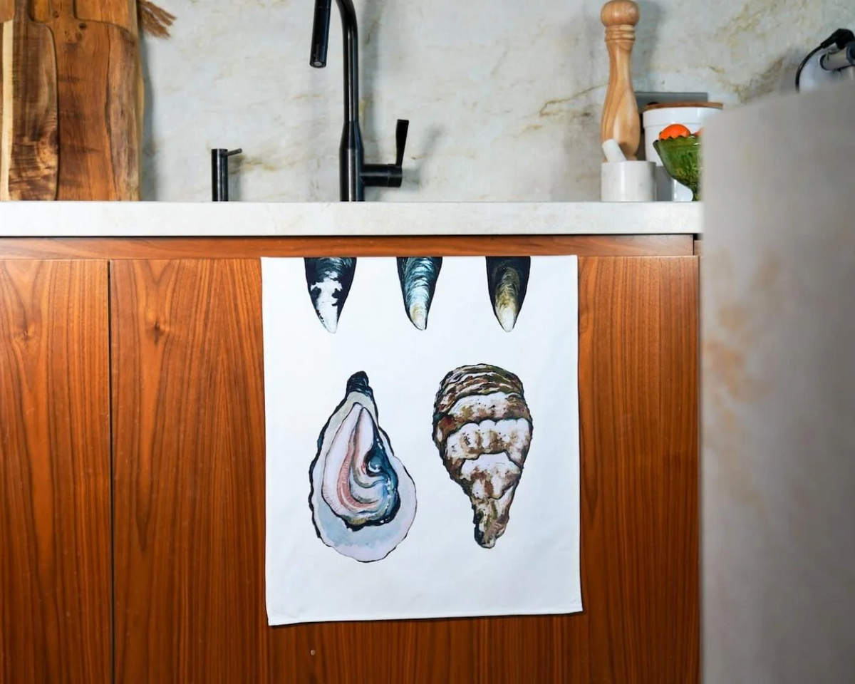 Table & Cuisine - Torchon | Les Coquillages - Varek Illustrations