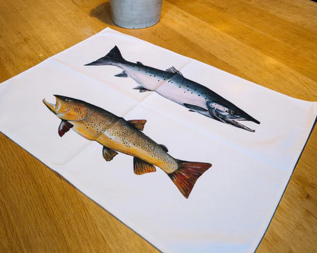 Table & Cuisine - Torchon | Les Salmonidés - Varek Illustrations