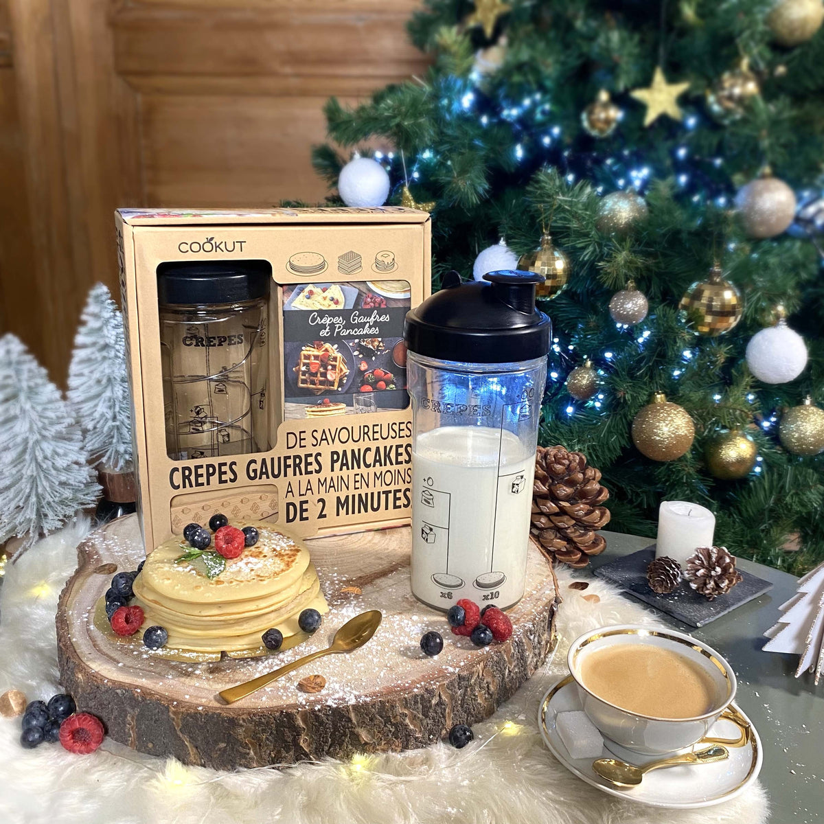 Ustensiles et accessoires - Coffret pour crêpes, gaufres et pancakes maison Miam - Cookut