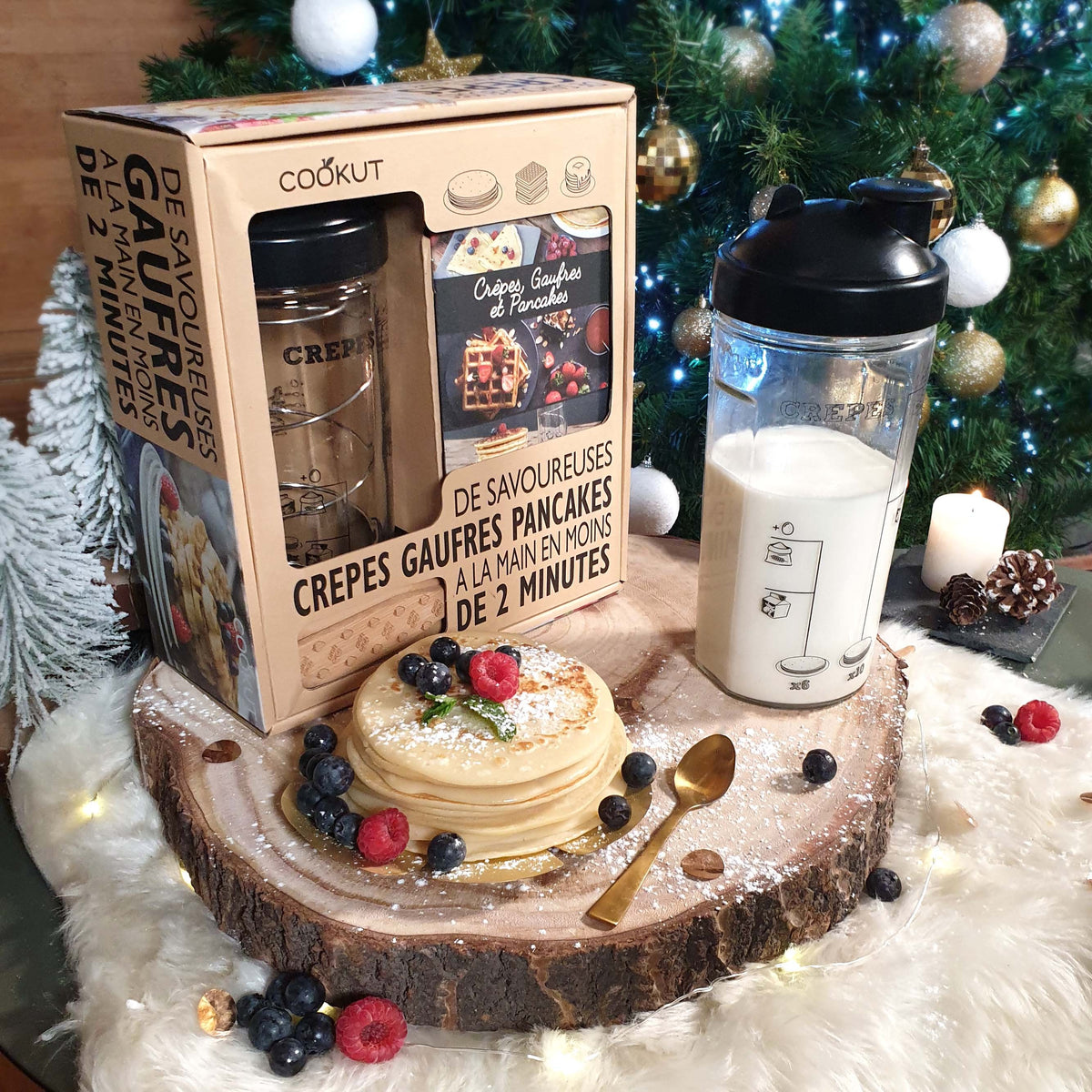 Ustensiles et accessoires - Coffret pour crêpes, gaufres et pancakes maison Miam - Cookut
