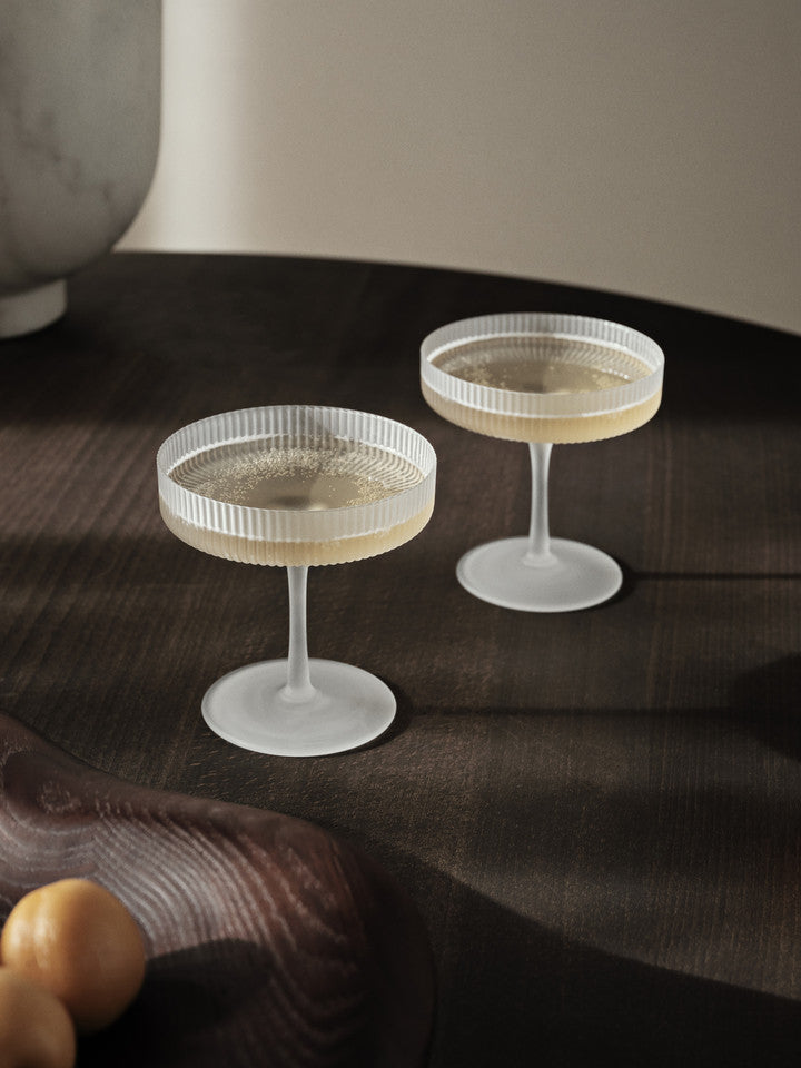 Verres - Verre à champagne | Ripple | Set de 2 - Ferm Living