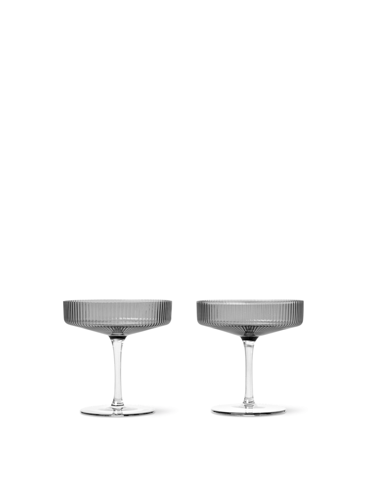 Verres - Verre à champagne | Ripple | Set de 2 - Ferm Living