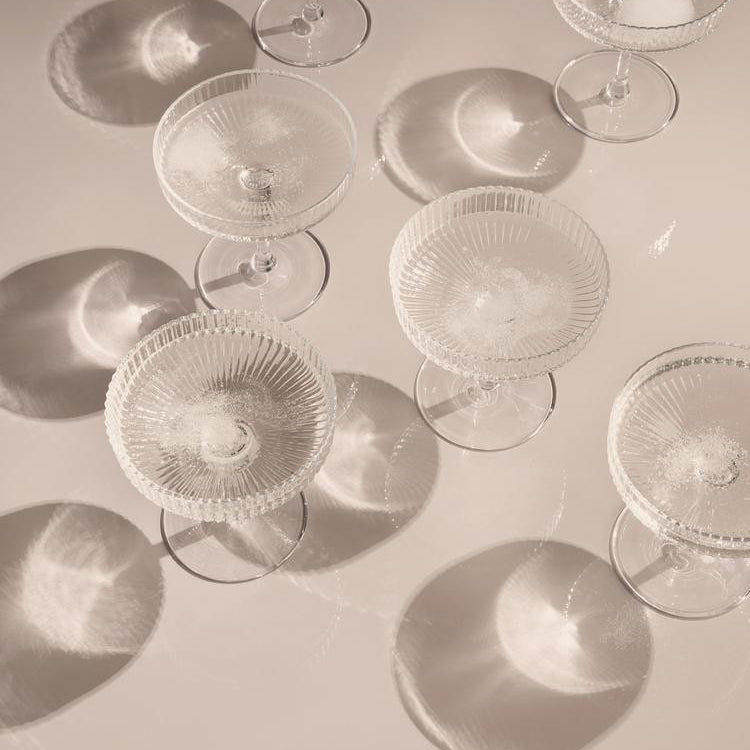 Verres - Verre à champagne | Ripple | Set de 2 - Ferm Living