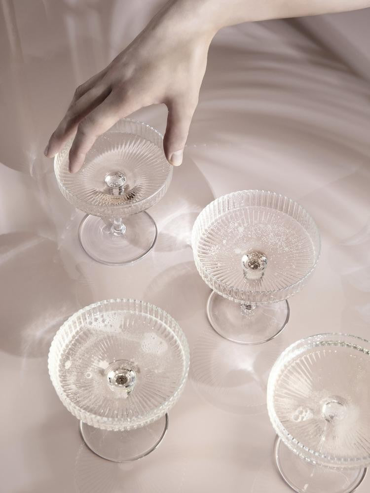 Verres - Verre à champagne | Ripple | Set de 2 - Ferm Living